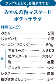 みかんの粒マスタードポテトサラダ成分表