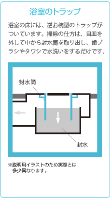 浴室のトラップ