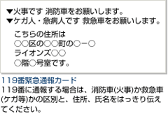 119番緊急通報カード